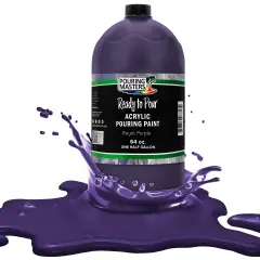 Pouring Masters Royal Purple Ready to Pour Acrylic Pouring Paint - Premium 64-Ounce Pre-Mixed Fluid Acrylic Paint - Fluid Art Supplies for Canvas, Wood, Paper, Tile & Rocks
