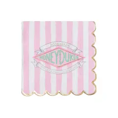 HARRY POTTER X BONJOUR F&Ecirc;TE HONEYDUKES LARGE PINK STRIPE NAPKINS