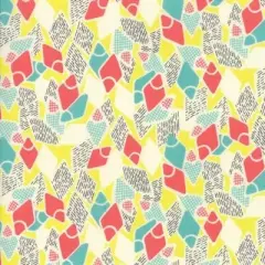 Multi Remix Cream 44"/45" Fabric Per Yard