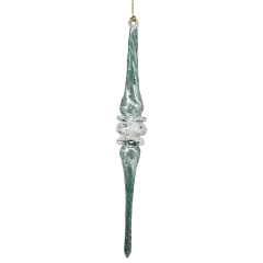 Seafoam Spiral Icicle Ornament