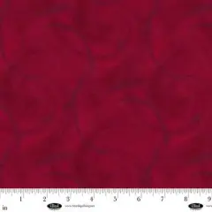 Spin Flannel 108" Satin Moon Designs Red Cotton Wideback Fabric per yard