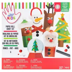Colorbok Kids Christmas PDQ 4/Pkg-Holiday Paper Roll Kit