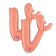 Betallic&reg; 14 inch Script Letter V Rose Gold Air Fill Only