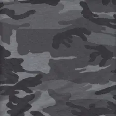 French Terry Camouflage Print Fabric 1 Yard Soft Stretch Cozy Texture 58/60" Wide Grey