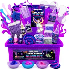 22-Piece Mini Galaxy Slime Kit with Glitter and Glow in The Dark Powder
