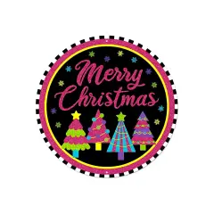 12" Metal Sign: Merry Bright Christmas