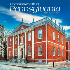 Commonwealth of Pennsylvania | Pennsylvania Places | 2026 12 x 24 Inch (Hanging) Monthly Square Wall Calendar | Plastic-Free