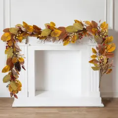 6.8FT Thanksgiving Leaf Garland With Pumpkin and Pine Cone