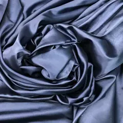1 Yard Navy Stretch Charmeuse Fabric Shiny Lightweight Satin for Gowns Costumes Dresses 59&rdquo; Width