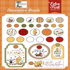Echo Park Decorative Brads-Winnie The Pooh Autumn