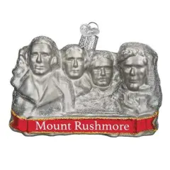Old World Christmas 2.75 In Mount Rushmore Christmas Tree Ornament , Black Hills South Dakota Gray