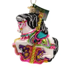 Old World Christmas 4.25 In Carousel Horse Tree Ornament , Ornament Multicolored