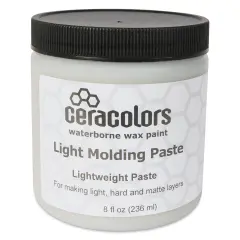 Ceracolors Waterborne Wax Paint Light Molding Paste, 236 ml Jar