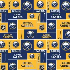 NHL Licensed Buffalo Sabres 840-SAB Cotton Fabric by the Yard