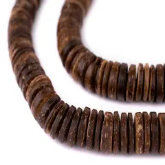The Bead Chest Chocolate Disk Coconut Shell Beads (15mm)