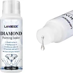 Diamond Sealer 120ML, 5D Diamond Glue Permanent Hold & Shine Effect Sealer for Painting & Puzzle Glue (4 OZ)