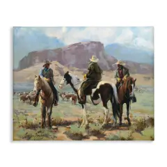 Stupell Industries Cowboy Group with Cattle Canvas By Carolyne Hawley