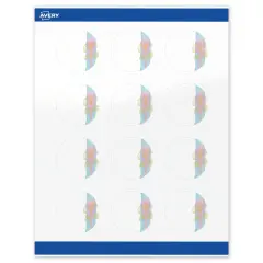 Avery Printable Round Labels with Sure Feed Technology, Pre-Printed Floral Design, Glossy White, 2" Diameter, Laser & Inkjet Compatible, 120 Total, Great for Branding, Marketing, and Events