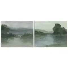 Stupell Industries Misty Twilight Lake View 2pc Canvas Set By Ethan Harper