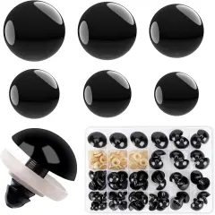 16~30 mm Large Black Safety Eyes for Amigurumi Crochet Crafts