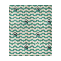 Universal Jaws Silk Touch Throw Blanket Psychedelic Sea