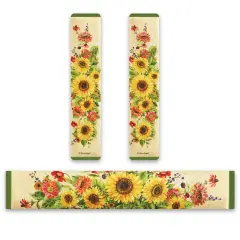 Collections Etc 3-Piece Sunflower Blossom Appliance Handle Cover Set