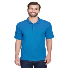 UltraClub&reg; Men's Cool & Dry Mesh&nbsp;Pique Polo PACIFIC BLUE