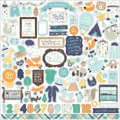 Echo Park Hello Baby Boy 12x12 Element Sticker Sheet