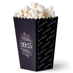Big Dot of Happiness Graduation Cheers - 2025 Graduation Party Favor Popcorn Treat Boxes - Set of 12