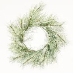 Snowy Silver Fir Candle Ring 18"