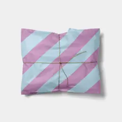 Violet and Sky Blue Stripe Gift Wrap