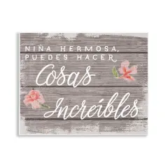 Stupell Industries Ni&ntilde;a Hacer Cosas Incre&iacute;bles Wall Plaque Art