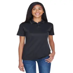 UltraClub&reg; Ladie's Cool & Dry Sport Polo BLACK