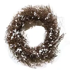 Snowy Angel Hair Vine Wreath 10"