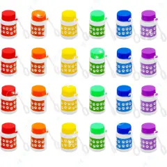 4E's Novelty Paw Print Bubble Bottles - Pack of 24 - Mini Bubbles 1 FL oz, Paw Dog Patrol Party Favors, Bubble Wand Blowing Toys for Kids Boys & Girls