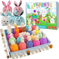 20 Pack Easter Bath Bombs Bubble Bath Balls, Kids Surprise Bath Bombs