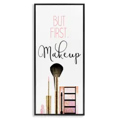 Stupell Industries First Makeup Modern Beauty Framed Giclee Art Black Frame