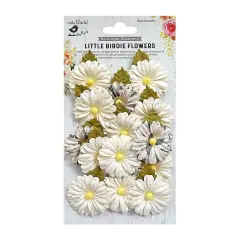 Little Birdie Valerie Paper Flowers 14/Pkg-Moon Light
