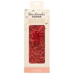 American Crafts Handmade Paper Shredded Paper 1lb-Red