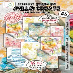 AALL And Create Double-Sided Cardstock A5-Colourful Cascade