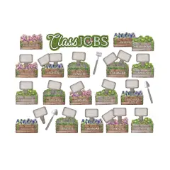Curiosity Garden Class Jobs Mini Bulletin Board Set