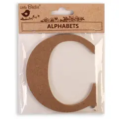 Little Birdie MDF Alphabets Upper Case 4" 1/Pkg-C