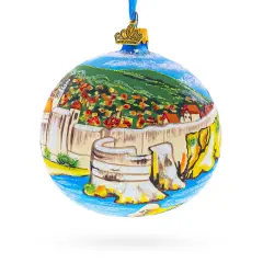 The Walls of Dubrovnik, Croatia Glass Ball Christmas Ornament 4 Inches