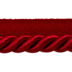5 yards of Hilda 3/8" TwistedLip Cord Trim | 5 yard cut Red