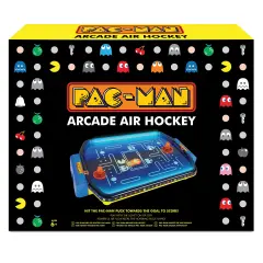 Pac-Man: Arcade Air Hockey - Premium Series, Glow-In-The-Dark Tabletop Game, Motorized Air Cushion, Neon Colors, Licensed, Adults & Kids 6+, 2 Players