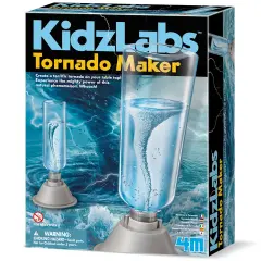 4M: KidzLabs: Tornado Maker - DIY A Battery Powered Tabletop Water Tornado, Empty Bottle Construction, STEM Science Craft & Activity Kit, Kids Age 8+