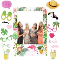 15PCS Tropical Party Photo Booth Props Kit