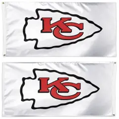 Kansas City Chiefs Flag 3x5 White 2 Sided