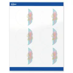 Avery Printable Round Labels with Sure Feed Technology, Pre-Printed Floral Design, Glossy White, 3" Diameter, Laser & Inkjet Compatible, 60 Total, Great for Branding, Marketing, and Events