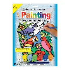 MFP7 | Painting by numbers&trade; Children's 10pc 8.75" x 11.75" Birds Painting Project